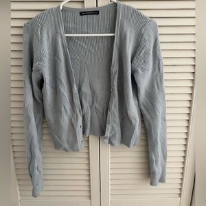 Brandy Melville pale blue button up cardigan